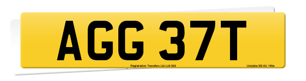 Registration number AGG 37T